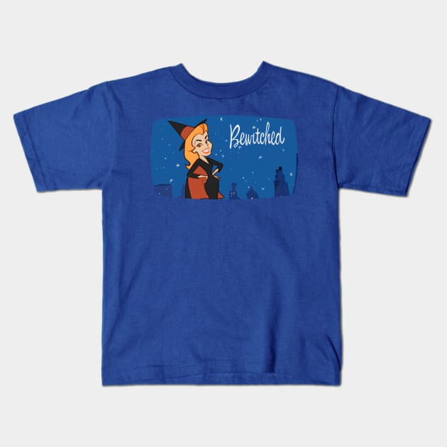 Bewitched Show Opening Title - Just wiggle your nose !!! Kids T-Shirt by offsetvinylfilm